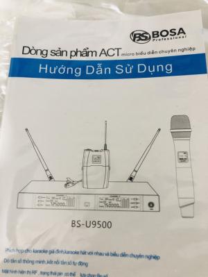Micro Bosa BS-U9500 là Micro Sân Khấu Biểu Diễn Chuyên Nghiệp , Sóng cực xa. Tiếng sáng thích hợp cho anh em làm show lớn, Khoảng Cách trên 200m vẫn bắt tín hiệu rất tốt