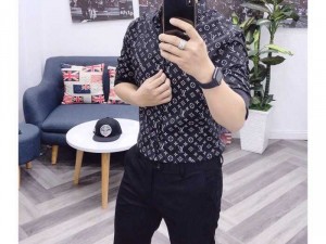 Áo sơ mi nam dài tay cao cấp họa tiết logo LV Full đều