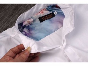 Áo sơ mi nam dài tay zara cao cấp cổ trụ 2 màu trắng, xanh