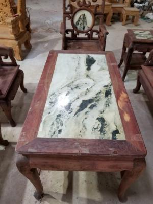 Bộ bàn ghế móc gỗ cẩm lai 8 món