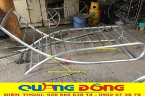 Phần khung ghế nằm hồ bơi nhựa giả mây QD-563.