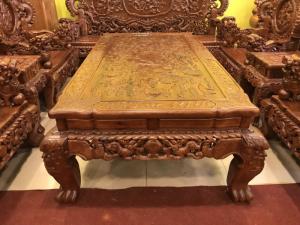 Bộ bàn ghế Rồng Đỉnh hương Việt Nam đoản dài 2,6m