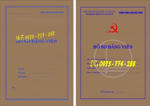 In ấn các loại túi hồ sơ đảng viên, quyển lý lịch xin vào đảng, quyển lý lịch đảng viên, các mẫu mới, cũ