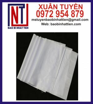 Bao PP dệt trắng đựng nước đá 20kg, 25kg