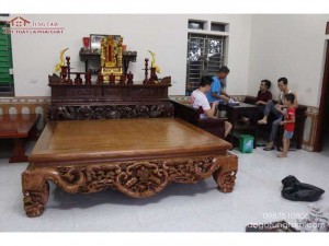 sập ngũ phúc gỗ gụ