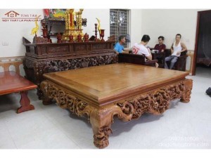 sập ngũ phúc gỗ gụ