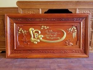 Tranh treo tường chữ phúc dát vàng đẳng cấp