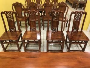 Bộ bàn ăn 10 ghế gỗ tự nhiên