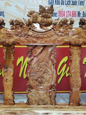 Bộ bàn ghế gỗ tự nhiên tay 14, 10 món siêu vip!!