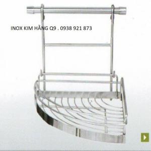 KỆ GÓC NHÀ TẮM INOX 1 TẦNG TREO-TRLA1T25M