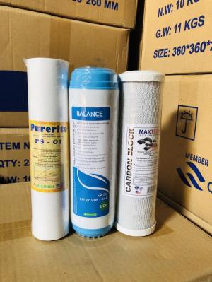 Lõi lọc 1,2,3 dùng cho máy lọc nước nên thay lõi định kỳ để đảm bảo nguồn nước được tinh khiết và an toàn khi sử dụng