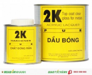 Dầu bóng 2K hệ Acrylic - sơn phủ ngoài, bóng, sáng bền bỉ, chống trầy xước, bảo vệ bề mặt ô tô, mô tô