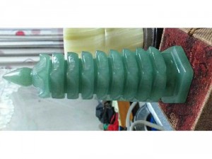 Tháp văn xương đá thạch anh xanh