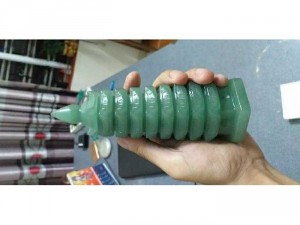 Tháp văn xương đá thạch anh xanh