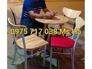 Bàn ghế cf chân sắt giá rẻ