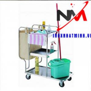 Xe Dọn Vệ Sinh 3 Tầng Inox 201