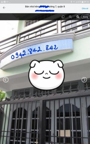 Nhà hẻm đường Phạm Thế Hiển,p7,Q8 ko ngập, ko quy hoạch, SHR