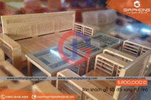 Bàn khách gỗ, sofa gỗ tự nhiên