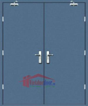 ộ khuôn cửa (Frame set)
Khung xương cứng vững vỏ (Hard frame set)
Vỏ hai lớp cửa, mặt trước và mặt sau (Leaf door set)
Chất liệu chống cháy ở chính giữa (Fire rating material)
Bộ khóa cửa (Lock set)
Bộ đóng cửa thủy lực (Closer set)
Bộ bản lề cửa (hinge set)
Các chi tiết phụ kèm theo (ốc vít, keo, lớp phủ bề mặt ngoài).