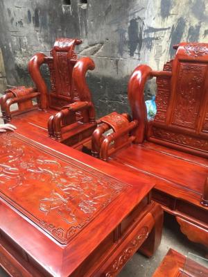 Bộ Bàn Ghế Tần Thủy Hoàng Gỗ Xà Cừ