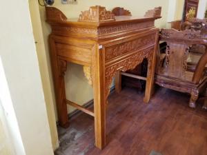 Bàn thờ ngũ phúc gỗ gõ đỏ ngang 1,27m