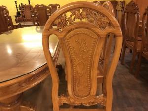 Bộ bàn ăn gỗ gõ đỏ bàn bầu 08 ghế