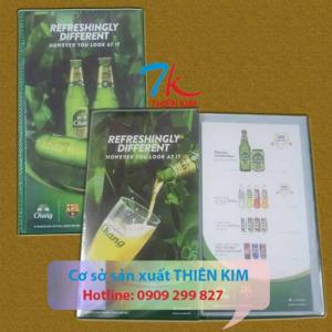 bìa menu ép nhựa,