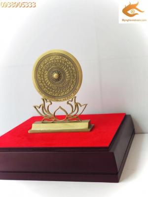 Đĩa đồng quà tặng, mặt trống đồng đk20cm