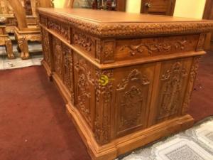 Bàn làm việc cổ điển gỗ gõ đỏ-BLV13