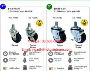 Bánh xe cắm ống chống tĩnh điện