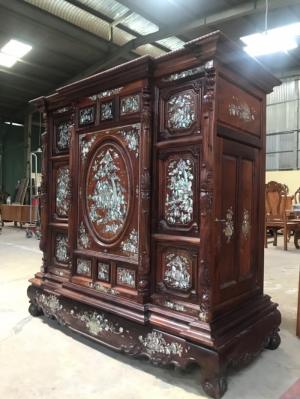 Tủ thờ gỗ cẩm lai cẩn ốc