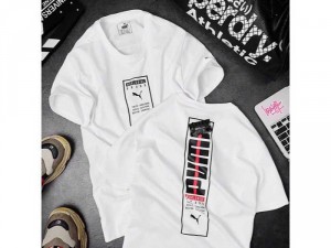 Áo thun nam Puma cao cấp họa tiết Brand mặt trước sau