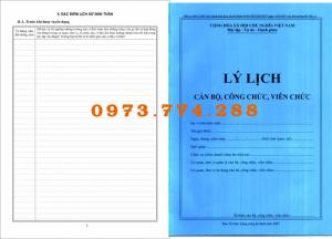 Lý lịch viên chức theo mẫu mới