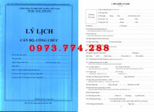 Cần bán lý lịch công chức, viên chức (mẫu 1a-bnv/2007)