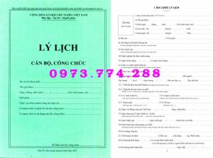Cần bán lý lịch công chức, viên chức (mẫu 1a-bnv/2007)
