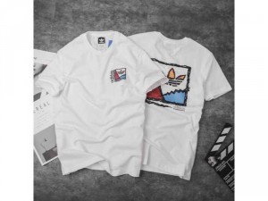 Áo thun nam adidas cao cấp logo đỏ xanh mặt trước sau