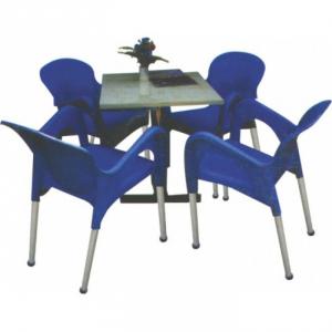 bàn ghế cafe nhựa chân inox giá rẻ