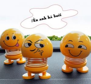 Emoji lò xo lắc đầu, thú nhún mặt cười cảm xúc dễ thương
