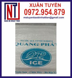Bao PP dệt đựng 25kg nước đá tinh khiết
