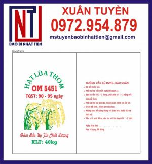 Bao đựng 40kg lúa giống in flexo