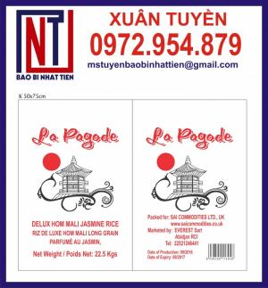 Bao đựng gạo 25kg in flexo