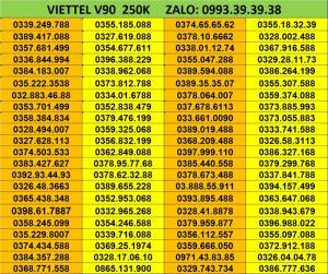 Sim Số Đẹp V90 250K