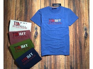 Áo thun nam cao cấp cổ tròn xuất khẩu Tommy có size lớn trên 80kg