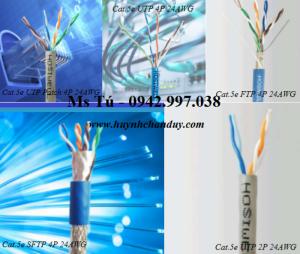 Cáp mạng LAN Cat.5e UTP 4P 24AWG, 305m/box