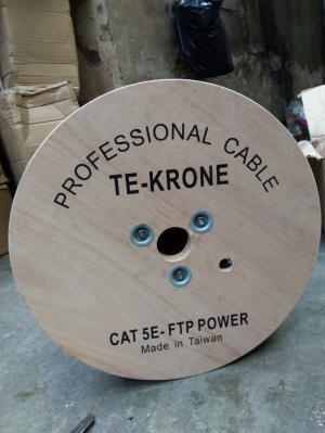 Cáp mạng liền nguồn Cat5e FTP + 2C lõi đồng ngoài trời TE-KRONE