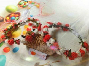 Vòng hoa đội đầu cho mẹ và con gái