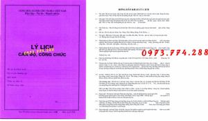 Sổ sơ yếu lý lịch mẫu 1a/TCTW