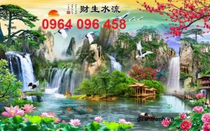 tranh gạch 3d làng quê đặt theo yêu cầu