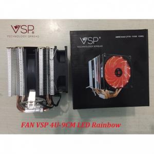 Fan CPU VSP 4U-9cm LED chính hãng dùng cho tất cả Socket