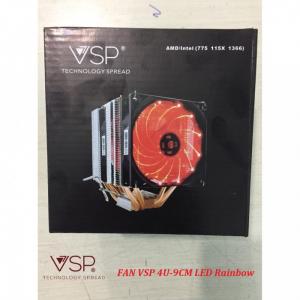Fan CPU VSP 4U-9cm LED chính hãng dùng cho tất cả Socket